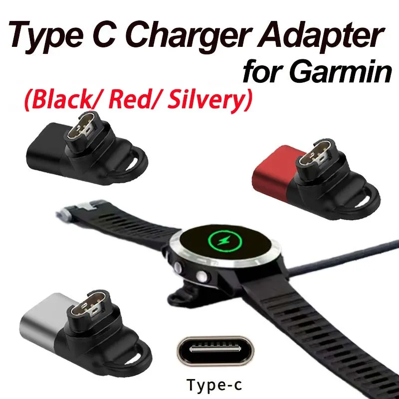 Type C Adapter for Garmin Forerunner 265 965 945 45S 245 Charging Converter for Fenix 7 7S 7X 6 6S 6X 5 5S 5X,Instinct 1/2/2S