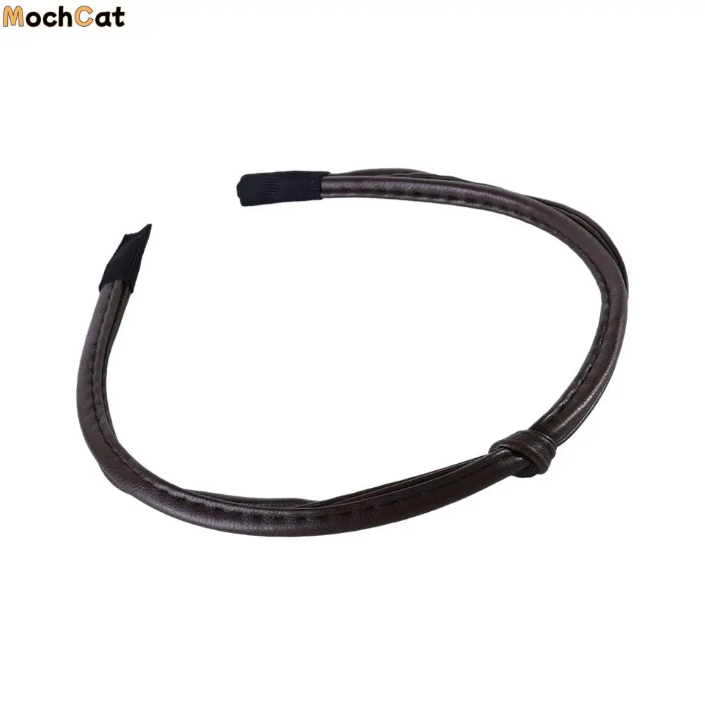

Hair Band Gilrl Headband Hair Clip Knotted PU Leather Headband Korean Style Headwear Female Hair Accessories Thin Hair Band