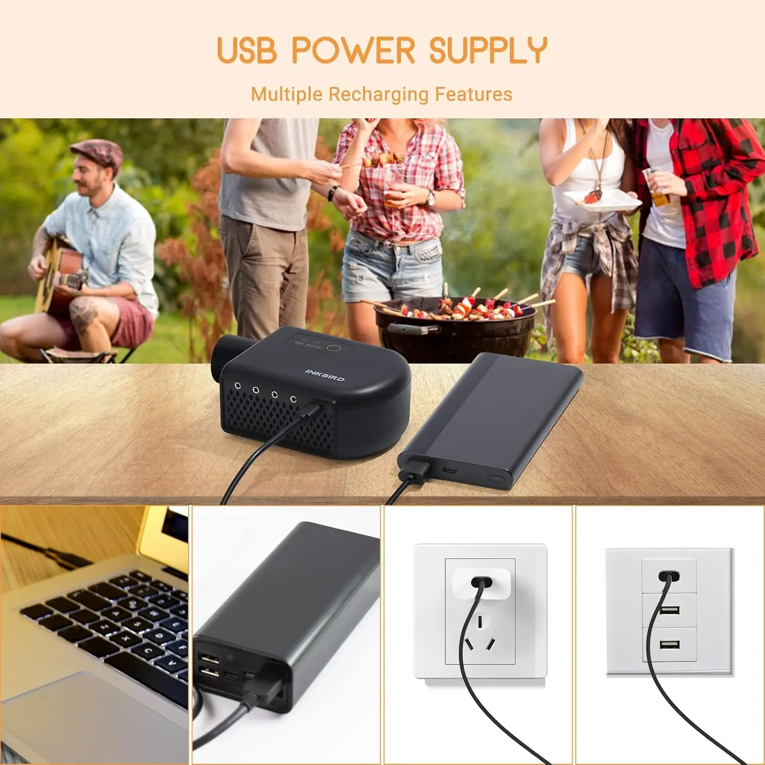 Wi-Fi & Bluetooth BBQ Smoker Temperature Controller with Automatic Fan and 4 Probes for Kamado Grills