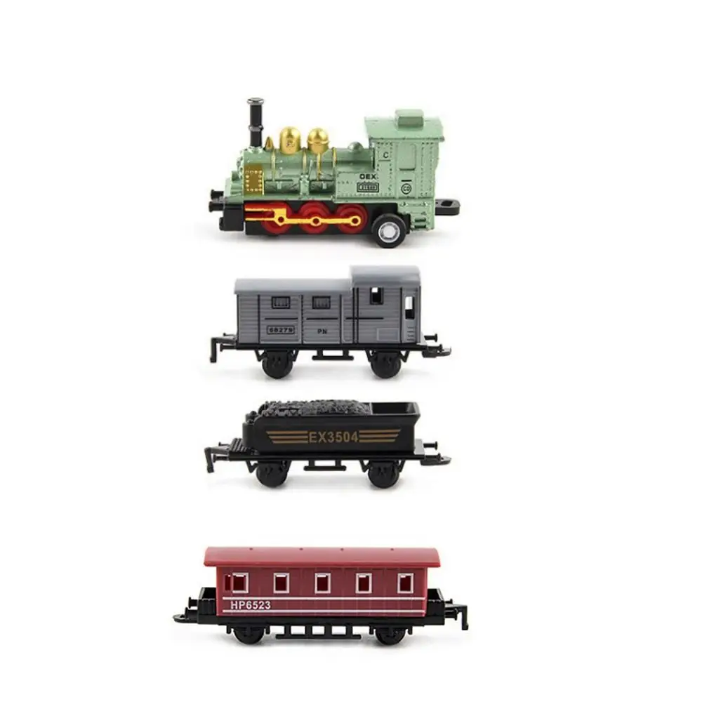 

Diecast 1:60 Retro Steam Train Model Miniature Pull-back Pull Back Model Train Alloy Headstock Inertia Simulation Train Toy