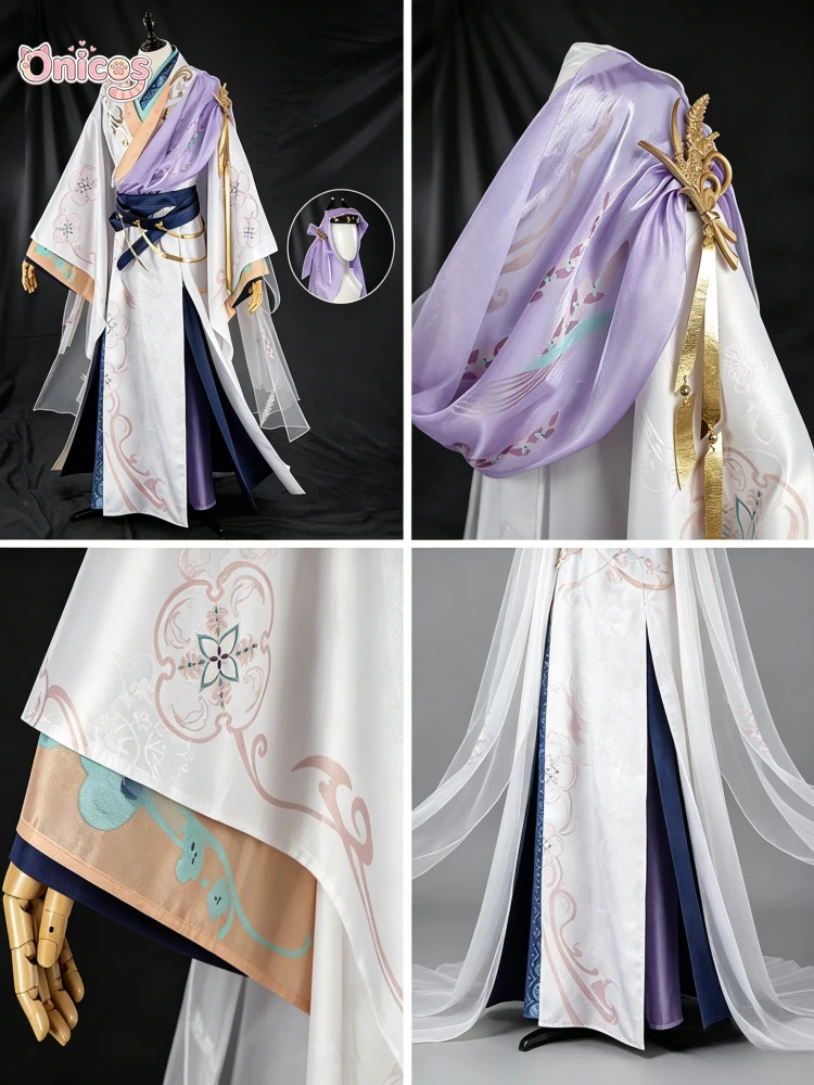 

Ashes of the Kingdom Zhou Zhong Game Suit Gorgeous Handsome Uniform Cosplay Costume Halloween Party Role Play Outfit Men Onicos