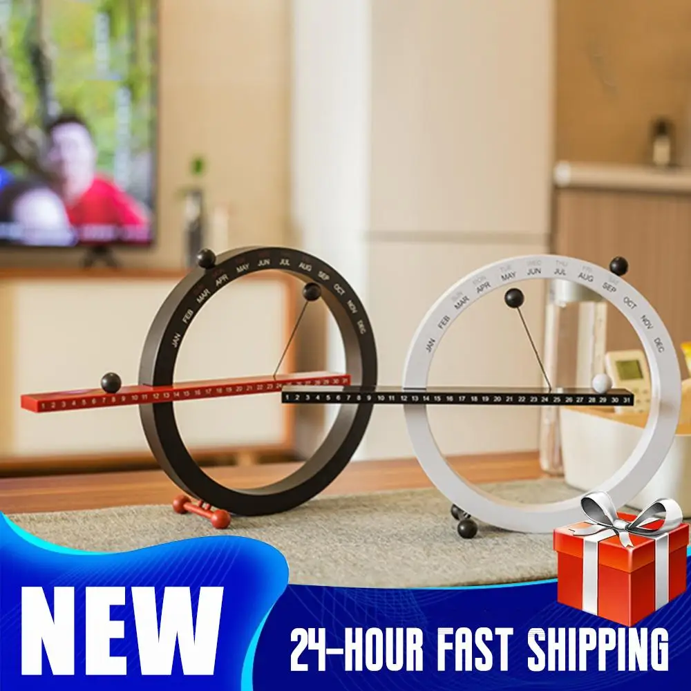 

Creative Magnetic Ball Clock Perpetual Wall Calendar Novelty Home Decor Living Room Bedroom Decor Desktop Calendar Ornament