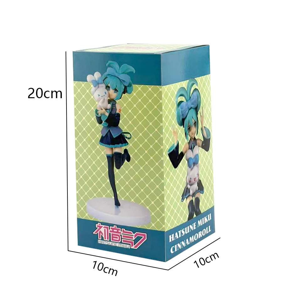 Anime Hatsune Miku X Cinnamoroll Figur Anime-Zubehör Sammlermodelle Dekorative Verzierungen Kinder Kawaii Geschenk – Detail 7