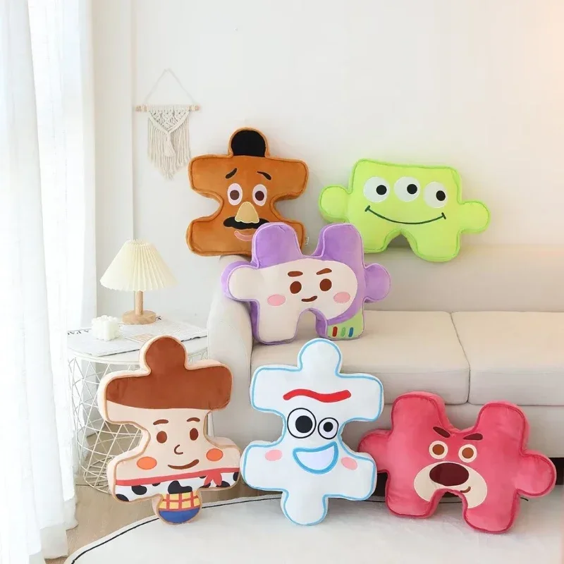 Disney Anime Puzzle Toy Story Woody Buzz Lightyear Mr Potato Head Sofa Cushion Bedroom Cuddly Throw Pillow Home Decoration Gifts