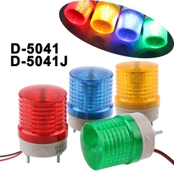 Mini Audible Visual Alarm LED D-5041J Warning Light Flash/Steady/Strobe Adjustable Beep Lamp DC12V24V AC110V220V Sound/No Buzzer