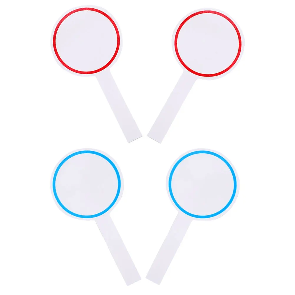 4 قطعة مجداف المسح الجاف سبورة بيضاء صغيرة عملية للمزاد المجاذيف والألعاب مزادات لوحة النتائج المجاذيف لوحة المسح الجاف الصغيرة #3