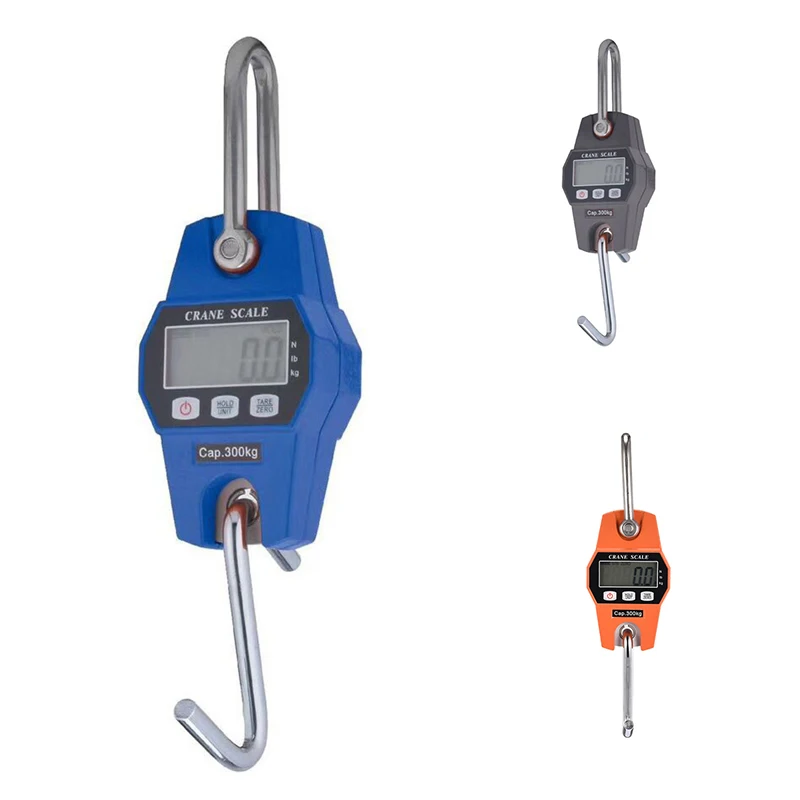 Crane Scale Weight 300Kg Heavy Duty Hanging Hook Scales Portable Digital Stainless Steel Scale