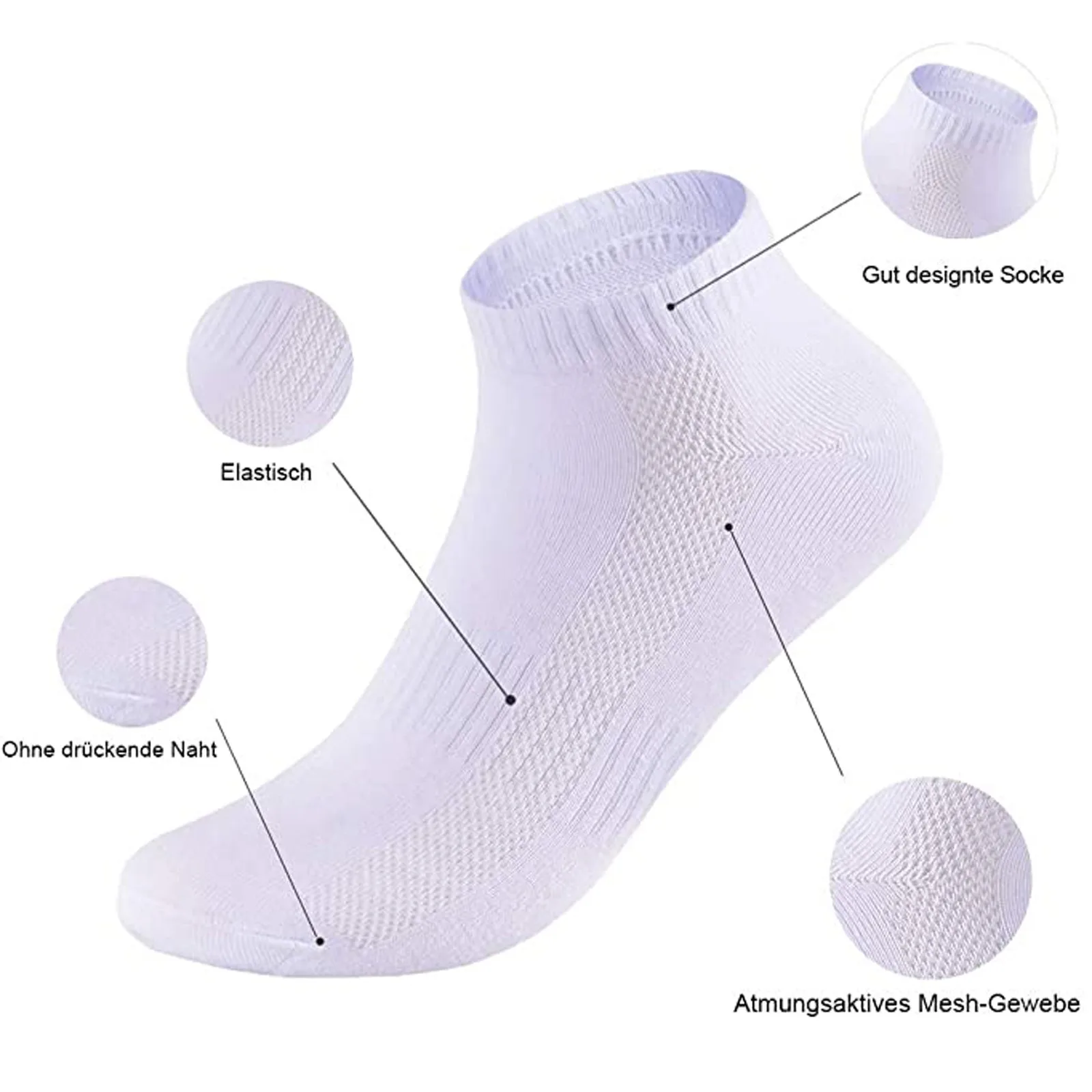 5 Pairs Men Women Short Sock Crew Ankle High Quality Breathable Summer Women Compression Casual Soft Solid Color Socks For Male