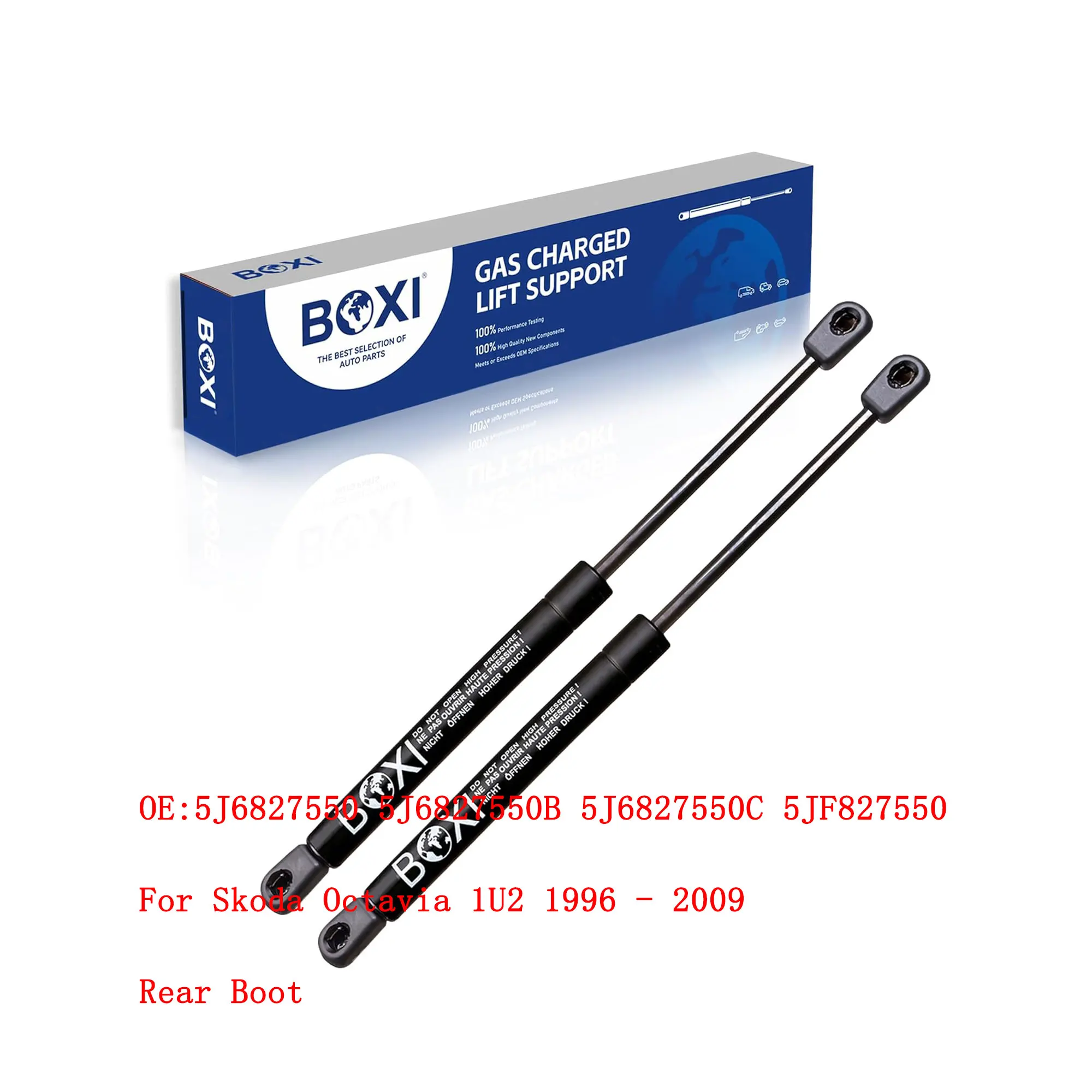 2Pcs Rear Boot Gas Strut Lift Support Shock 5J6827550 5J6827550B 5J6827550C 5JF827550 For Skoda Fabia Hatchback 2006 - 2014