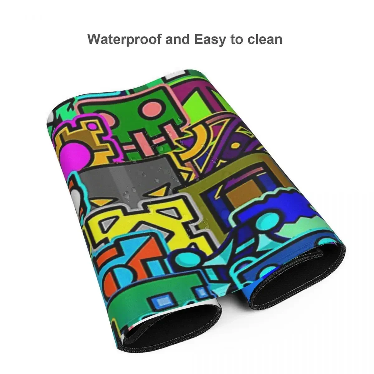 Видеоигра Geometry Dash Большой коврик для мыши Компьютерная клавиатура Коврик для мыши Игровой ПК Ноутбук Настольный коврик Офисные аксессуары Настольные коврики