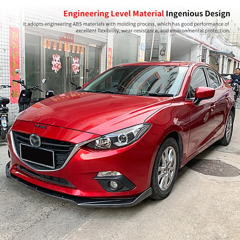 

Передний сплиттер Ca для Mazda 3 Axela 2014-2019, бампер, диффузор для губ, спойлер, комплект кузова, защитная пластина, декоративная полоса, лопата
