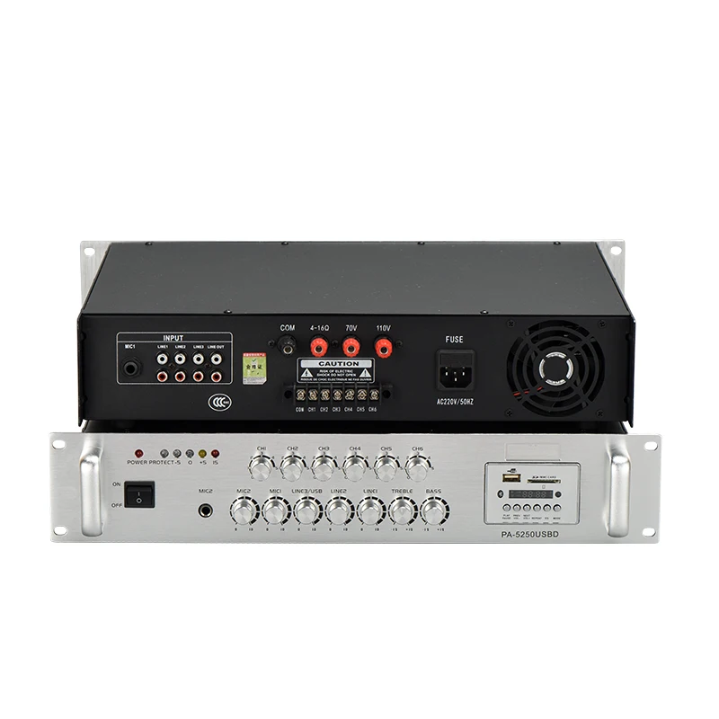 PA-5150USBD 150w Multi Channel Amplifier with Mp3  Audio Amplifier Speaker with Independent Volume Control