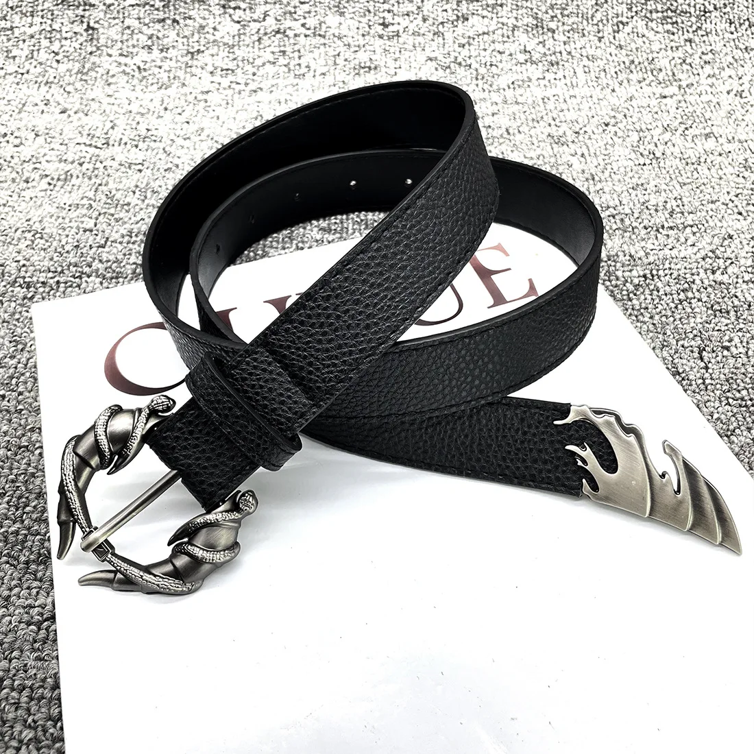 Gotico Y2K Donna Uomo Cinture Luxury Brand Goth Ladies Hip hop Punk Rivetto Scheletro Stampa Cintura Jeans Cintura