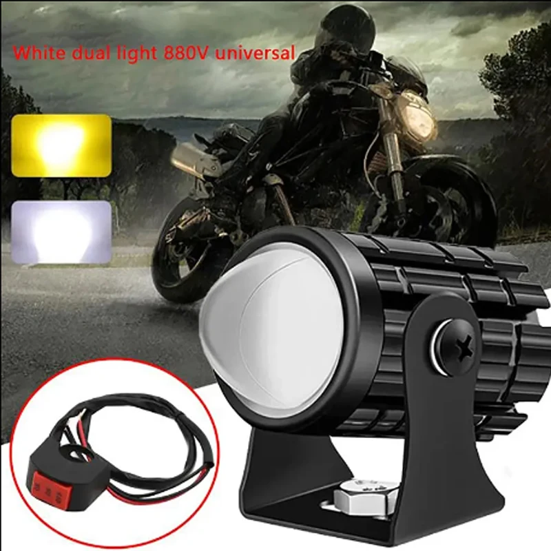 

Motorcycle LED Headlight Mini Driving Light Dual Color Spotlights for Truck Off-Road Motorcycle Accessories External light