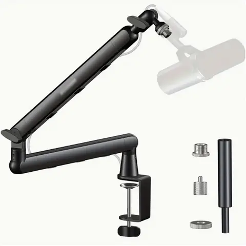 Professional Recording Studio Metal Thin Microphone Arm With Cable Management Microphone Stand,For Shure SM7B SM7dB MV7 AM8-K688