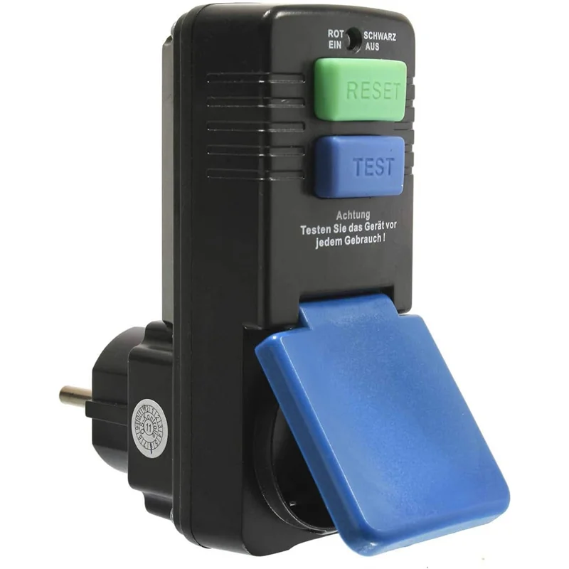 

A88E-Secure Connector For Anti-Electric Shock Personal Safety Protection Adapter Plug PRCD Socket FI Circuit Breaker 30Ma EU Plu