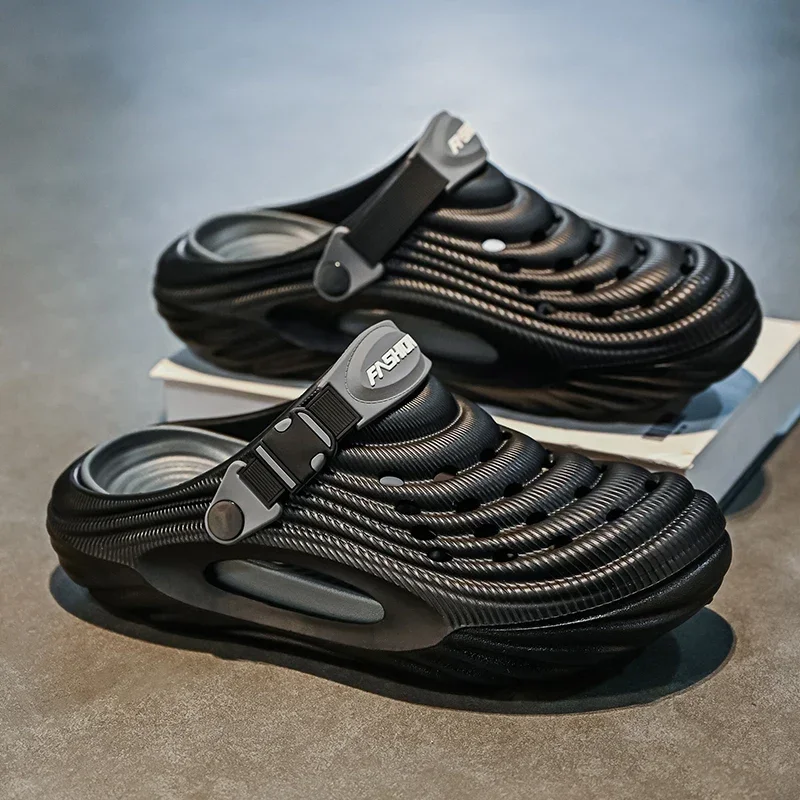 

Summer Clogs EVA Garden Slippers Outdoor beach Shoes Hole Shoes Beach Platform Sandals Couple Indoor House Soft Bathroom Slides