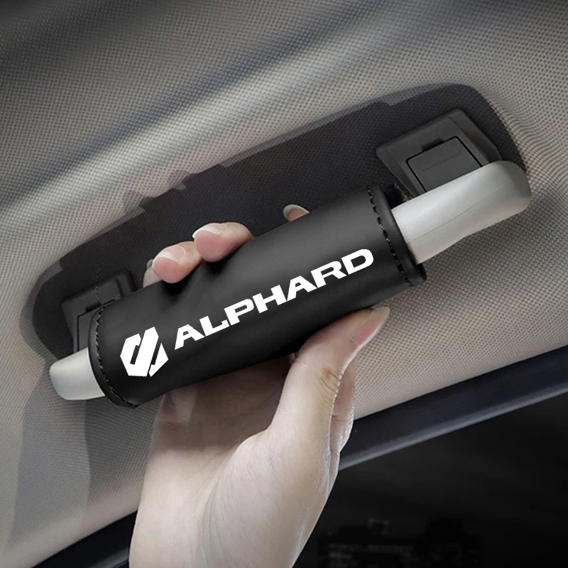 New Leather Car Roof Armrest Pull Cover Handle Gloves Protection For Toyota Alphard PREVIA Noah Vellfire Harrier Series Previa