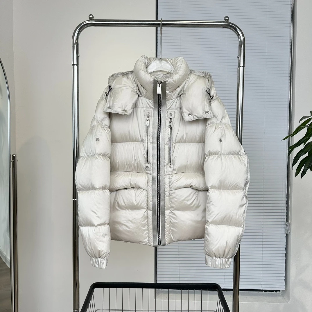 الفاخرة مصمم الشتاء الصلبة مقنعين أسفل سترة الإناث العلامة التجارية الدافئة سميكة سترة المرأة الأبيض بطة أسفل سستة باركر أبلى