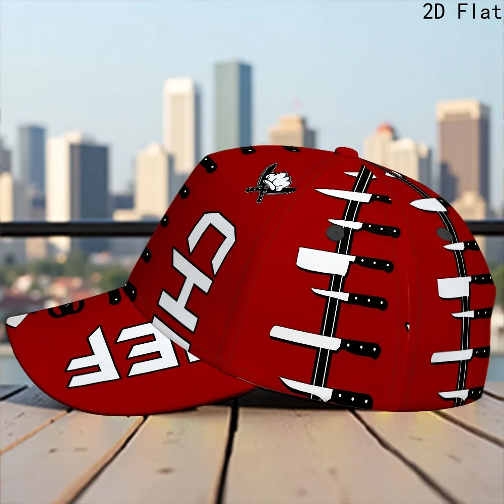 Customization 1pc With Culinary Knife Collection Print All-Over Print Duckbill Hat Comfortable Pattern Print Fashionable With Ad