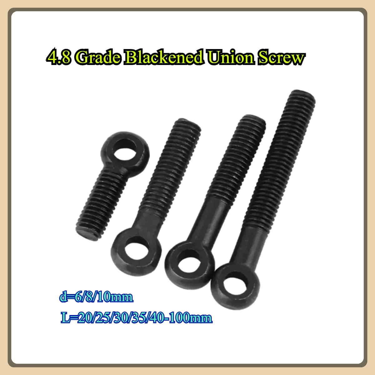 

4.8 Grade Blackened Union Screw/Gb798 Carbon Steel Blacbolt Fastener M6M8M10