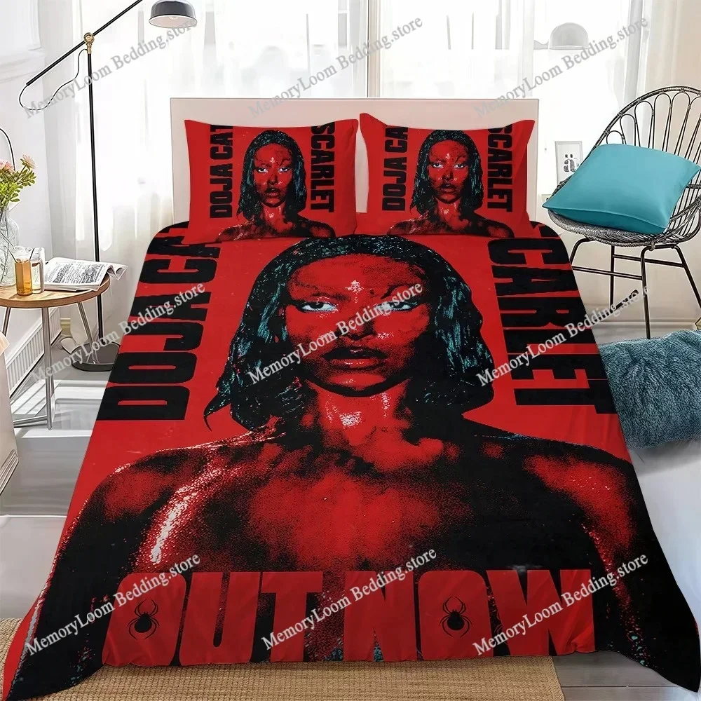 Singer Doja Cat Scarlet Duvet Cover Set Home Style Bedding Soft Laundry Cotton Bed Four Seasons Student Dormitory Home Textile96