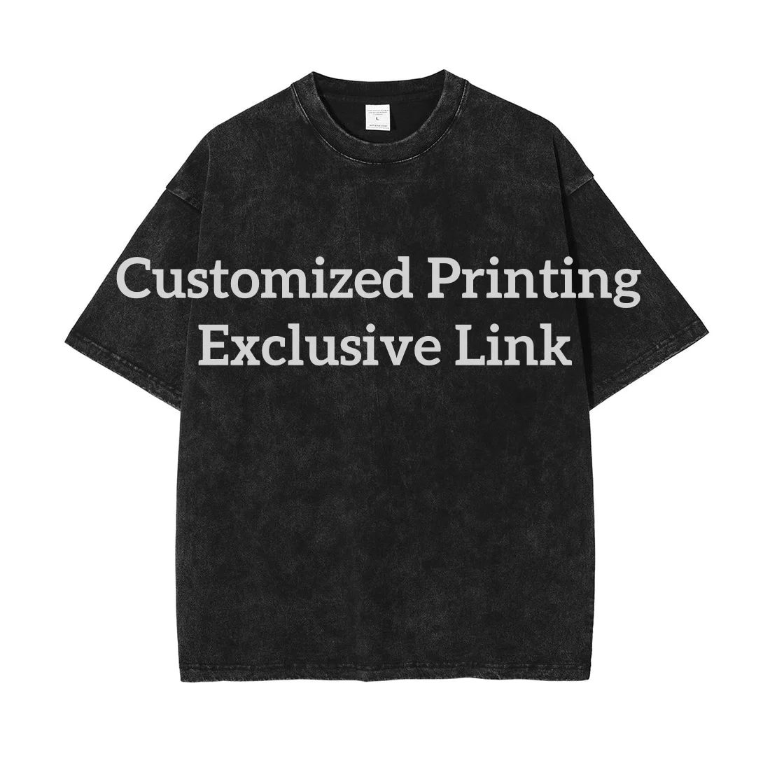 

240G High Quality Men Clothes Washed T-Shirts Vintage Cotton Oversized Customized Printing Exclusive Link