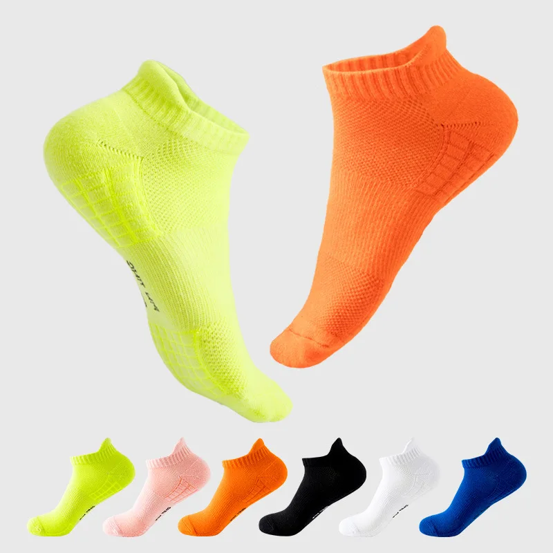 Basketball socks for men and women, fitness short-tube cotton socks, sweat-absorbing, elite professional, practical, towel-backe