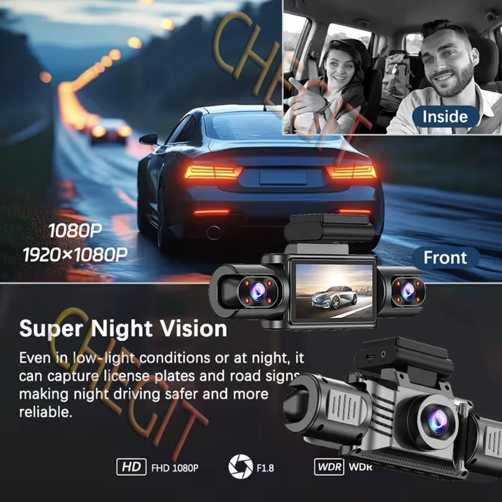 4 Channel 360° HD Dash Cam with WiFi 5