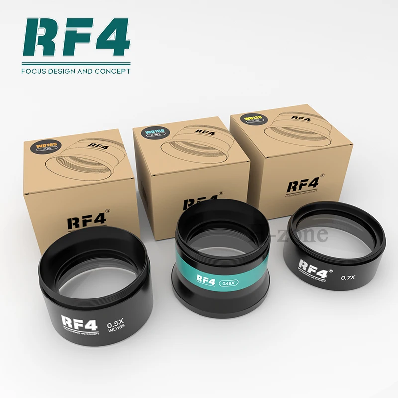 

RF4 новый объектив для микроскопа 0,5X 0,7X 0,48X вспомогательный объектив для микроскопа для стереозума с тремя глазами, ахроматическая лупа для объектива камеры