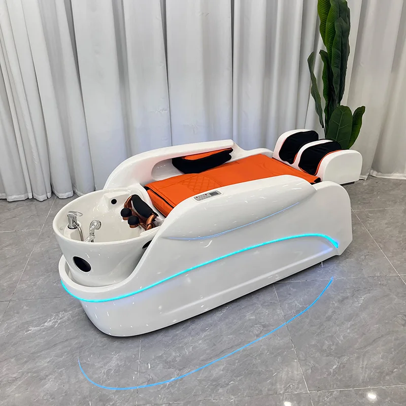 

High Quality Electric Massage Acrylic Massage Shampoo Bed Chair with Light for Barber Shop