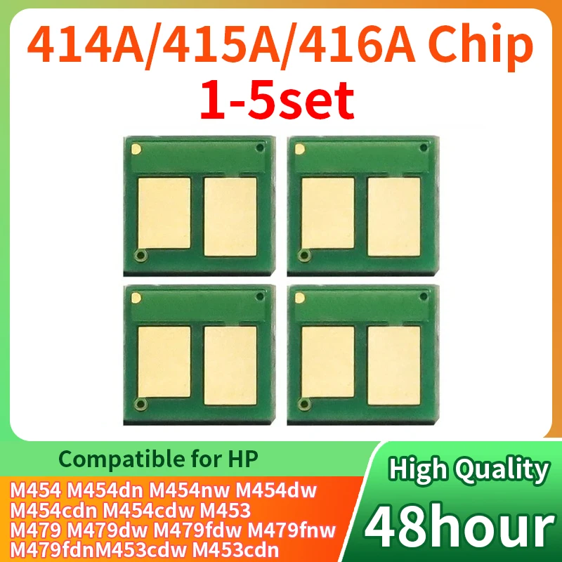 1-5SET 414A 415A 416A 414 415 416 X W2030A W2020A W2040A Toner Chip For HP M455 M454 M479 M480 E45028 Cartridge Chip 414 415 416