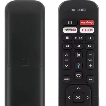 Control Remoto de Repuesto ERF2F60G, Versión Sin Voz, Compatible con Televisores Hisense 32A56E 40A56E 50H8F 65A6501EU 50A6501EU