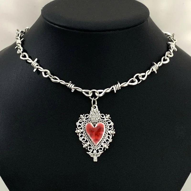 أوروبا والولايات المتحدة شخصية لف شوكة قلادة قلادة الرجال والنساء أسلوب فاسق مجوهرات الأزياء والاكسسوارات #5