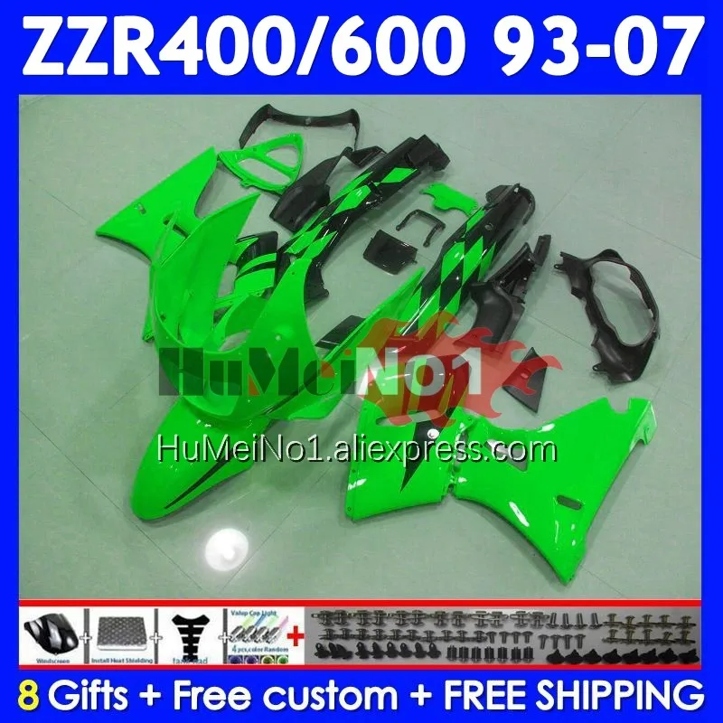 ZZR-400 For KAWASAKI Light green NINJA ZZR 400 1993 1994 1995 1996 1997 1998 238No.150 ZZR400 99 00 01 02 03 04 05 06 07 Fairing