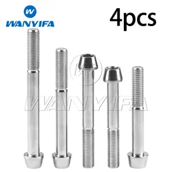 Wanyifa Titanium Bolt M10x70 80 85 100mm 1.25/1.5mm Pitch Allen Key Head Screw for Motorcycle Caliper Modification 4pcs