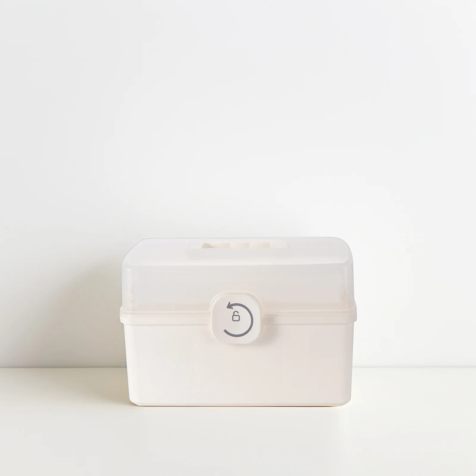 Durable Medicine Storage Box with Handle Rotatable Buckle Design for Home and Outdoor Use Multi-Layer Organizer Case