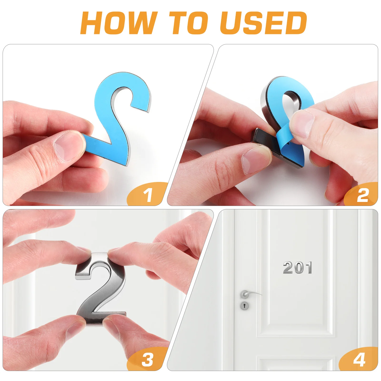 10 قطعة 0-9 قسط أرقام الأبواب المعدنية مقاومة للتآكل عنوان تسجيل للمنزل فندق Ktv مكتب صندوق البريد رقم الشارع