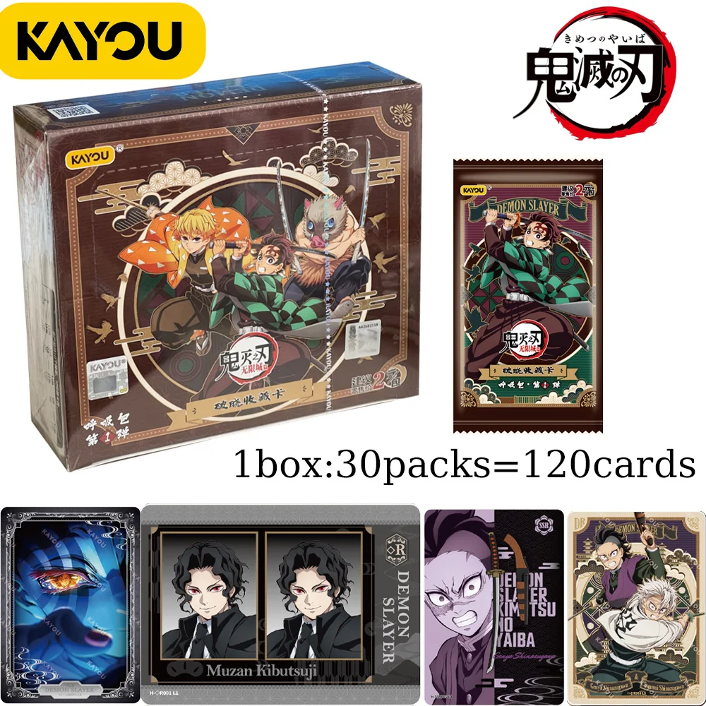 KAYOU Demon Slayer Breath Vol.1 Simplified Chinese Trading Cards Sealed TCG Booster Box Kimetsu no Yaiba Collectible Anime Gift