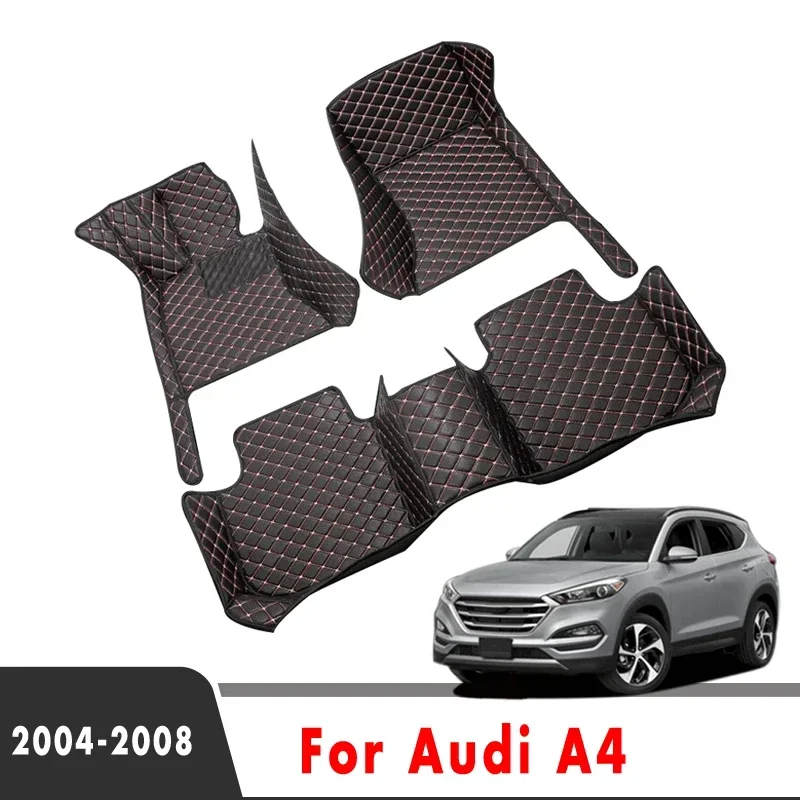 Car Floor Mats Carpets For Audi A4 2008 2007 2006 2005 2004 Auto Interior Accessories Rugs Waterproof Protector Custom Covers