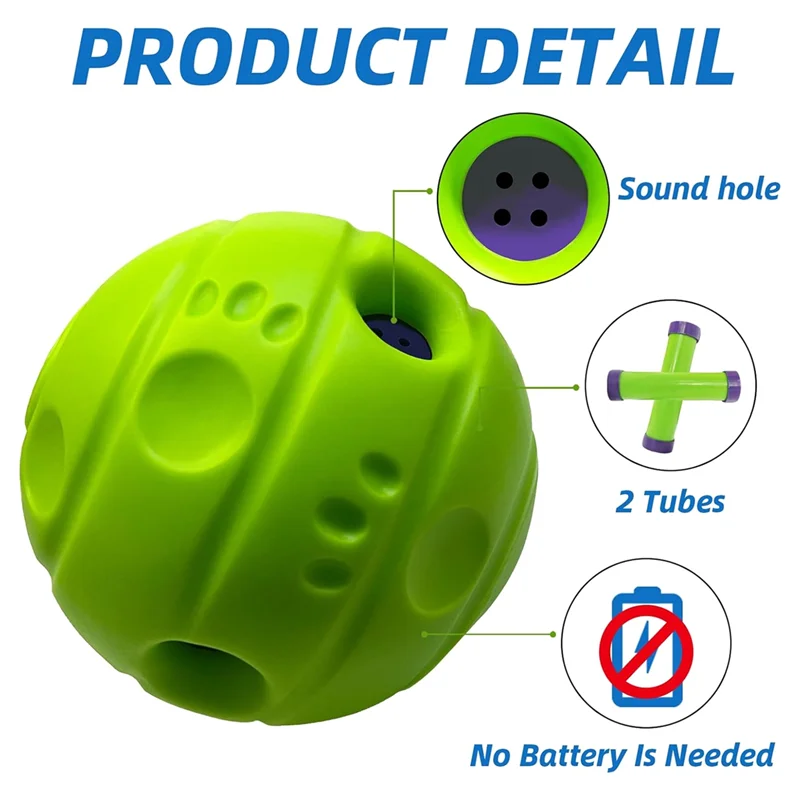 كرة الكلاب التفاعلية SHGO بتصميم غير سام، وصوت Gibbering، وخطوط مقعرة، 3.94 بوصة (10 سم) #2