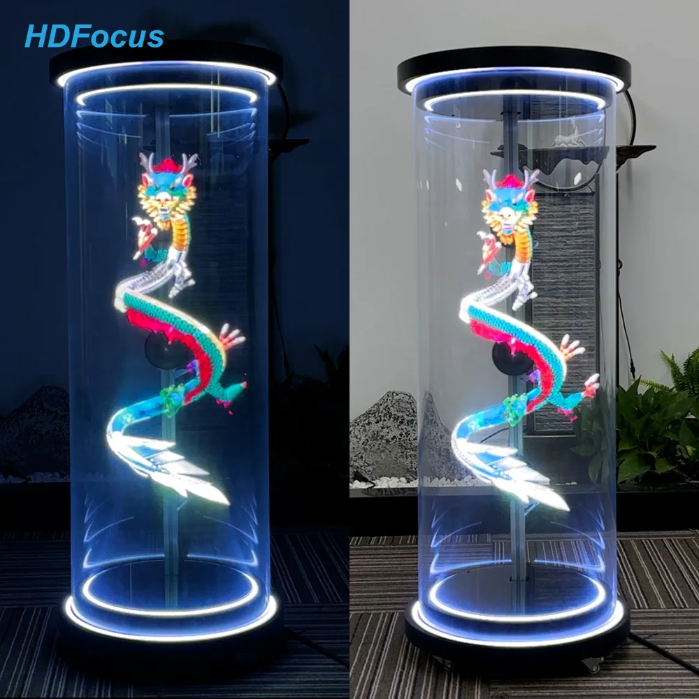 Olograma 3D Mini Hologram Led Fan Splicing Cylindrical 3D Fan Hologram Human Cabinet Solution 3D Hologram Fan Projector