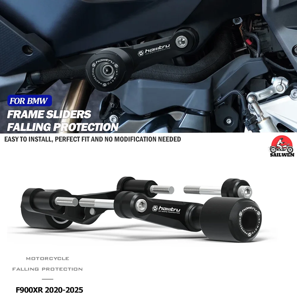 

Защита двигателя и рамы мотоцикла (слайдер) для BMW F900XR 2020-2025: Накладки на обтекатель, боковые протекторы от падений