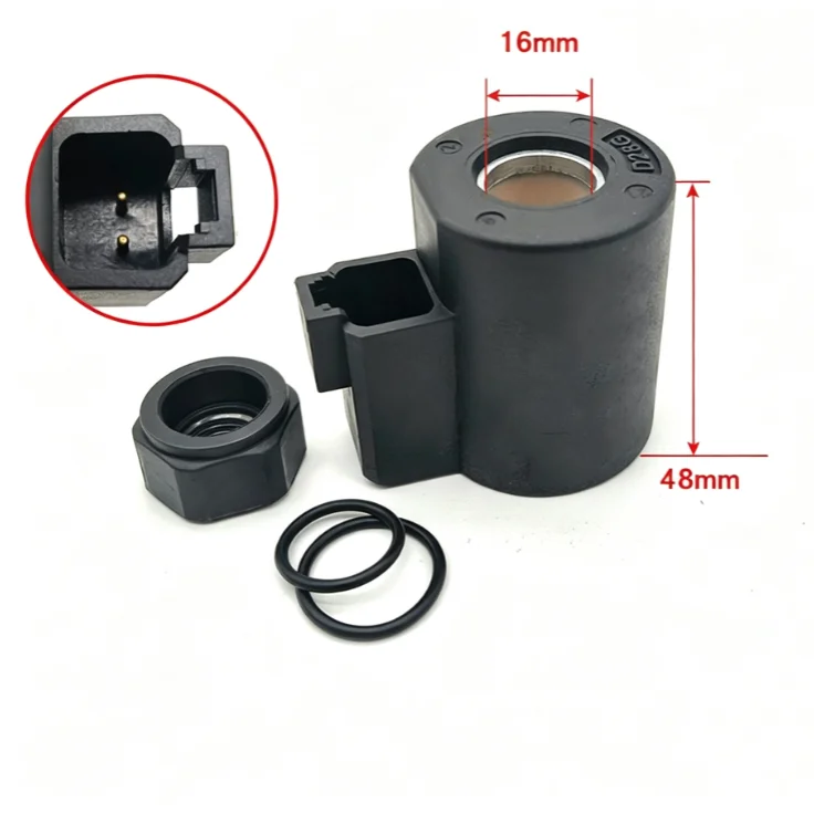 For Excavator Repair Inner Diameter 16mm Safety Lock Coil Solenoid Valve For Excavators Valve Precise Control Valve