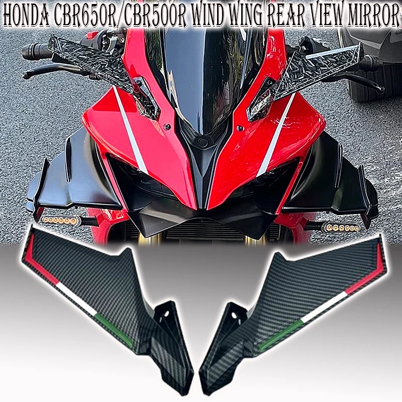 

New For Honda CBR650R CBR400R CBR500R 2019-2024 Motorcycle Side Mirrors CBR 650R Wind Wing Adjustable Rotating Rearview mirrors