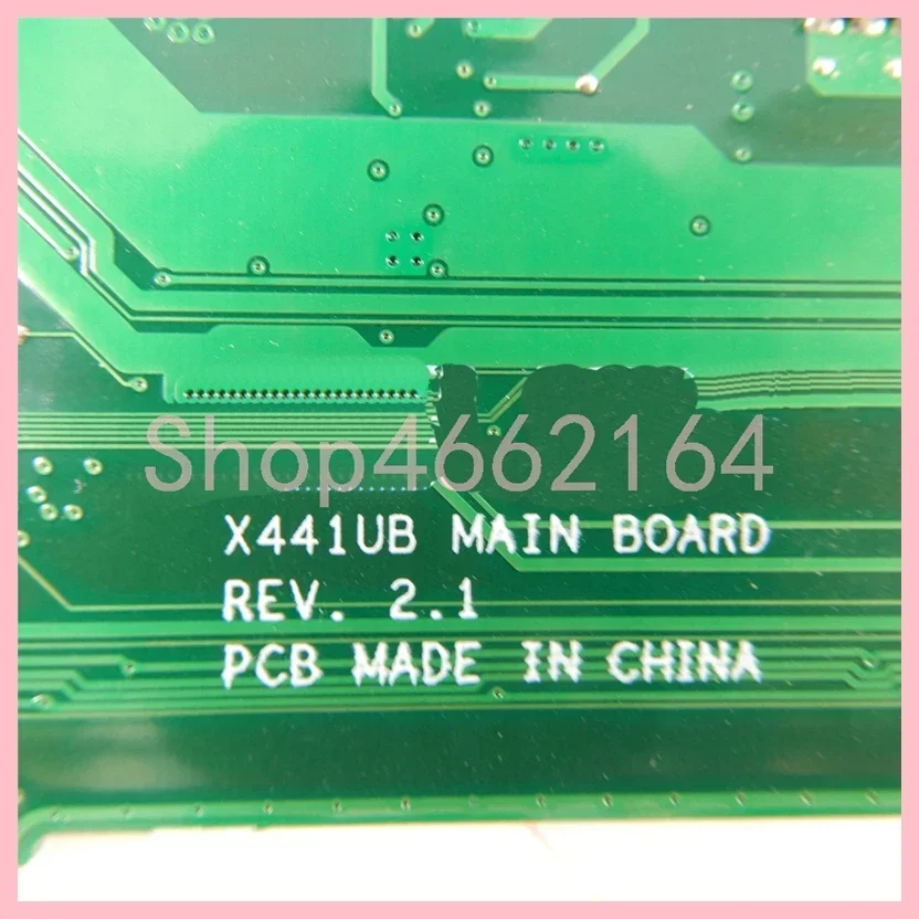 Placa base X441UB i3 i5/i7-7th Gen CPU 4GB-RAM MX110 GPU para placa base de ordenador portátil ASUS X441U X441UA X441UAR X441UB X441UBR X441UV
