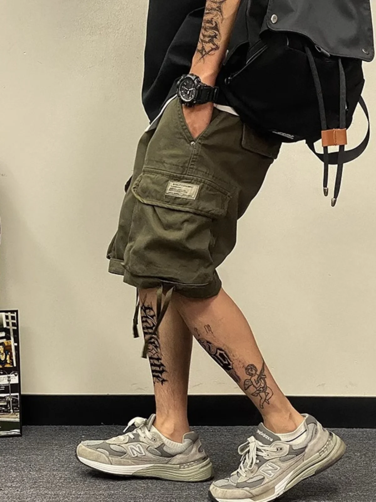 

Мужские летние повседневные брюки-карго из чистого хлопка, утяжеленные, в американском ретро-стиле, размеры 300+ (большие размеры)