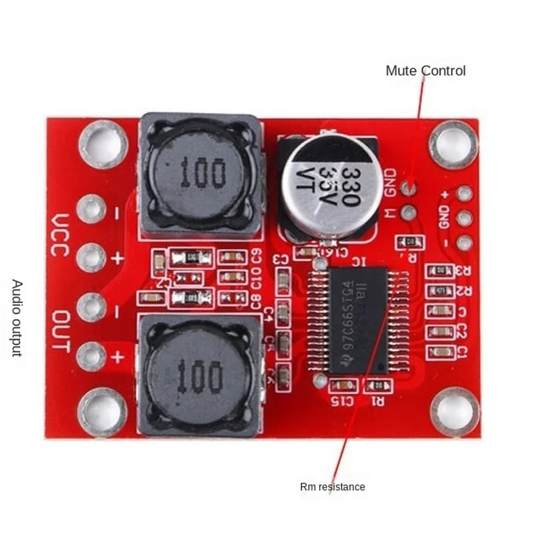 ABMF TPA3118 Digital Power Amplifier Board, BTL 50W Mono Audio, DC 5-24V, for Home DIY Speaker, Car Audio, Mute Control