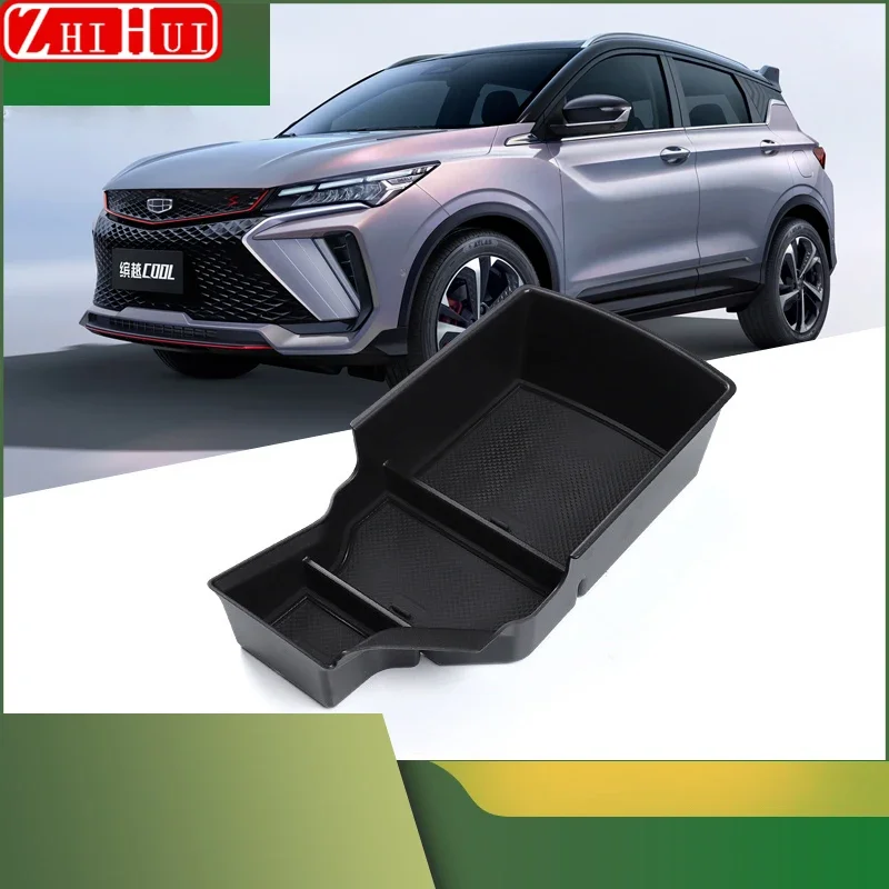 For Geely New Coolray 2024 2023 Restyling Car Styling Armrest Storage Box Interior Central Control Storage Box Auto Accessories