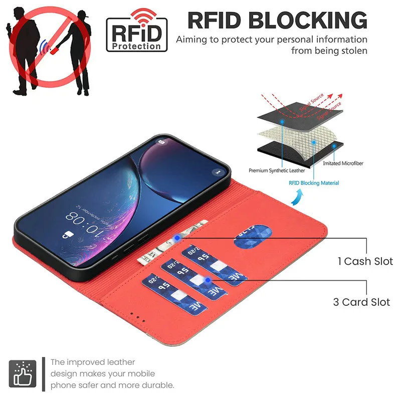 A98 A79 A78 A58 5G 플립 케이스 RFID 가죽 지갑 Funda OPPO A60 A18 A38 A58 A78 A79 A98 A95 A94 A74 A54 A 16 S A92 A72 커버